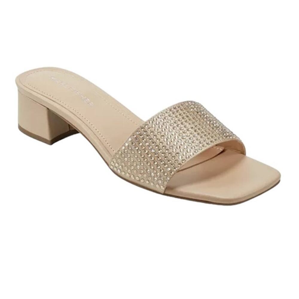 Marc Fisher Womens Casarea 2 Embellished Square Toe Dress Sandals 6.5 NIB